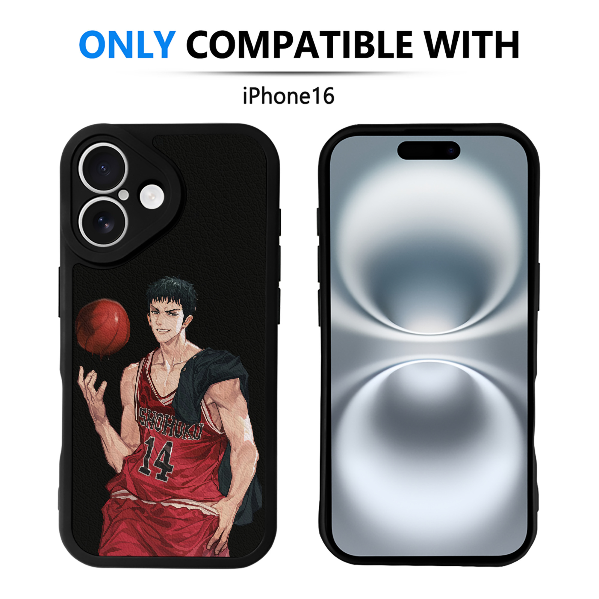 （画像用） SLAM DUNK／スラムダンク 【iPhone 16シリーズ対応】シリコンスマホケース（レザー調） 材質：シリコン